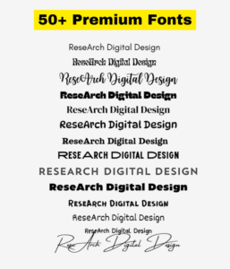 50+ Premium Fonts